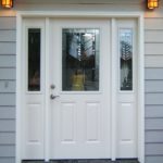 Front porch with large white door